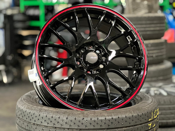 New 16X7 ET40 Advanti M8501 Rim (4 wheel) Gloss Black 5X100