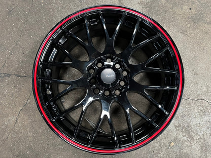 New 16X7 ET40 Advanti M8501 Rim (4 wheel) Gloss Black 5X114.3