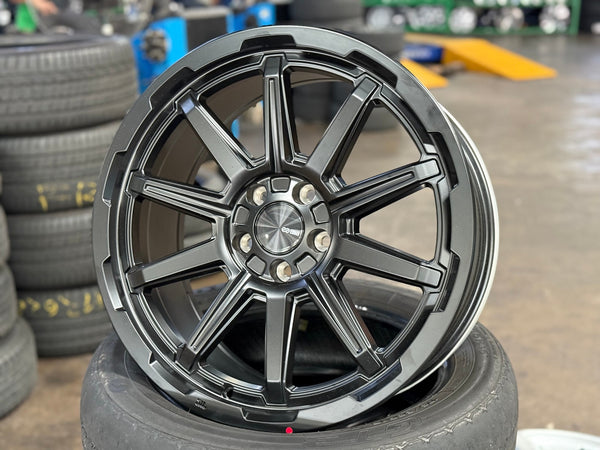 New 18X8 ET35 Enkei Adventurer Rim (4 wheel) Matt Black 5X108