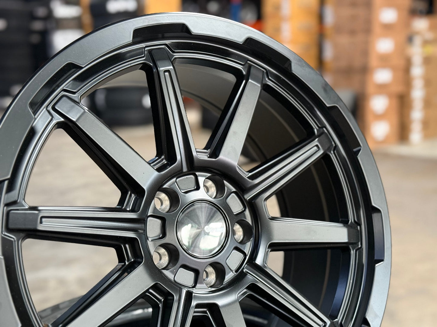 New 18X8 ET35 Enkei Adventurer Rim (4 wheel) Matt Black 5X108