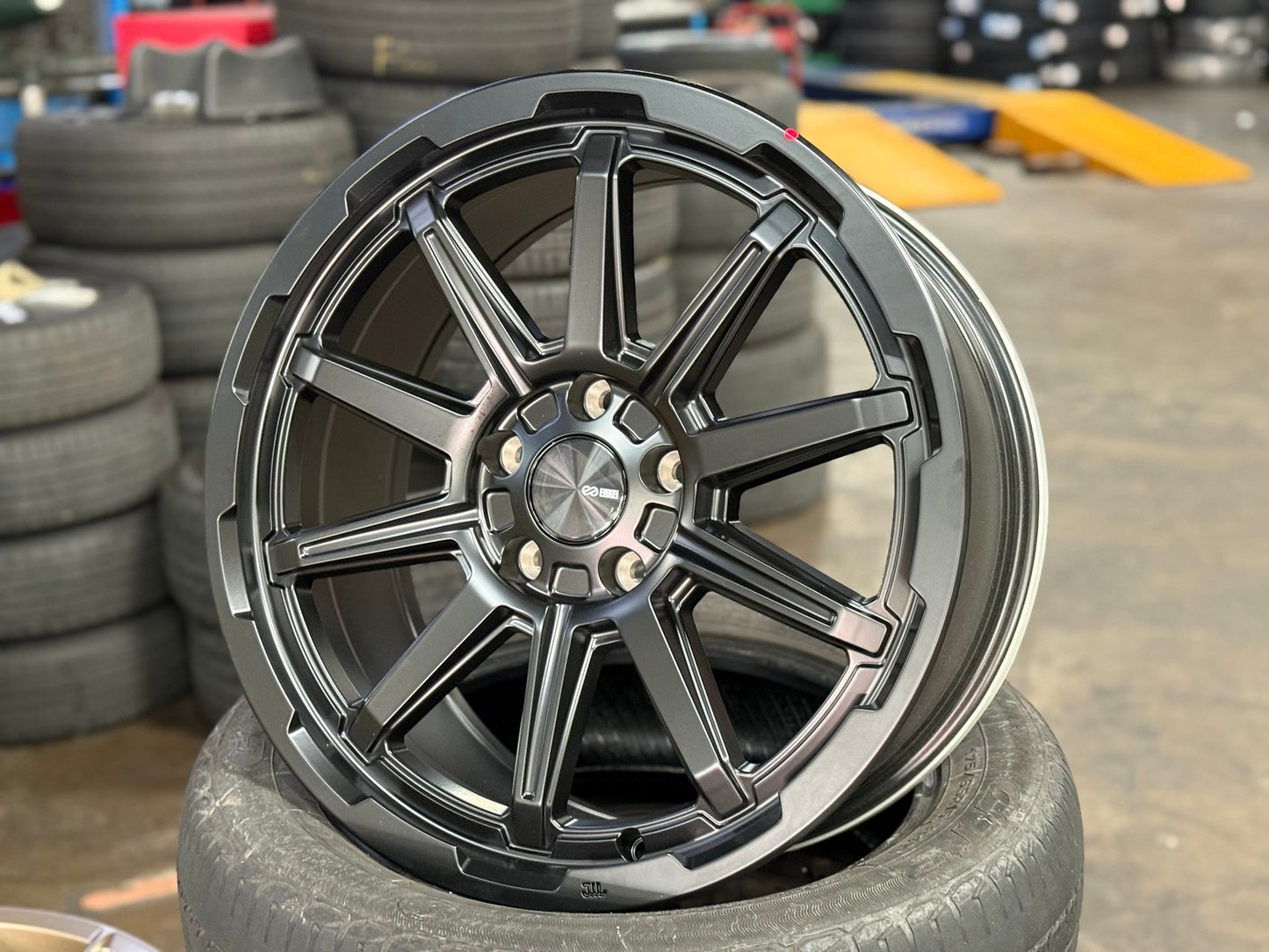 New 18X8 ET35 Enkei Adventurer Rim (4 wheel) Matt Black 5X114.3