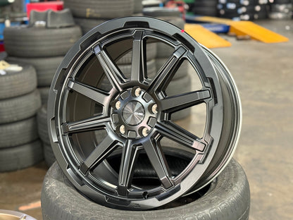 New 18X8 ET35 Enkei Adventurer Rim (4 wheel) Matt Black 5X114.3