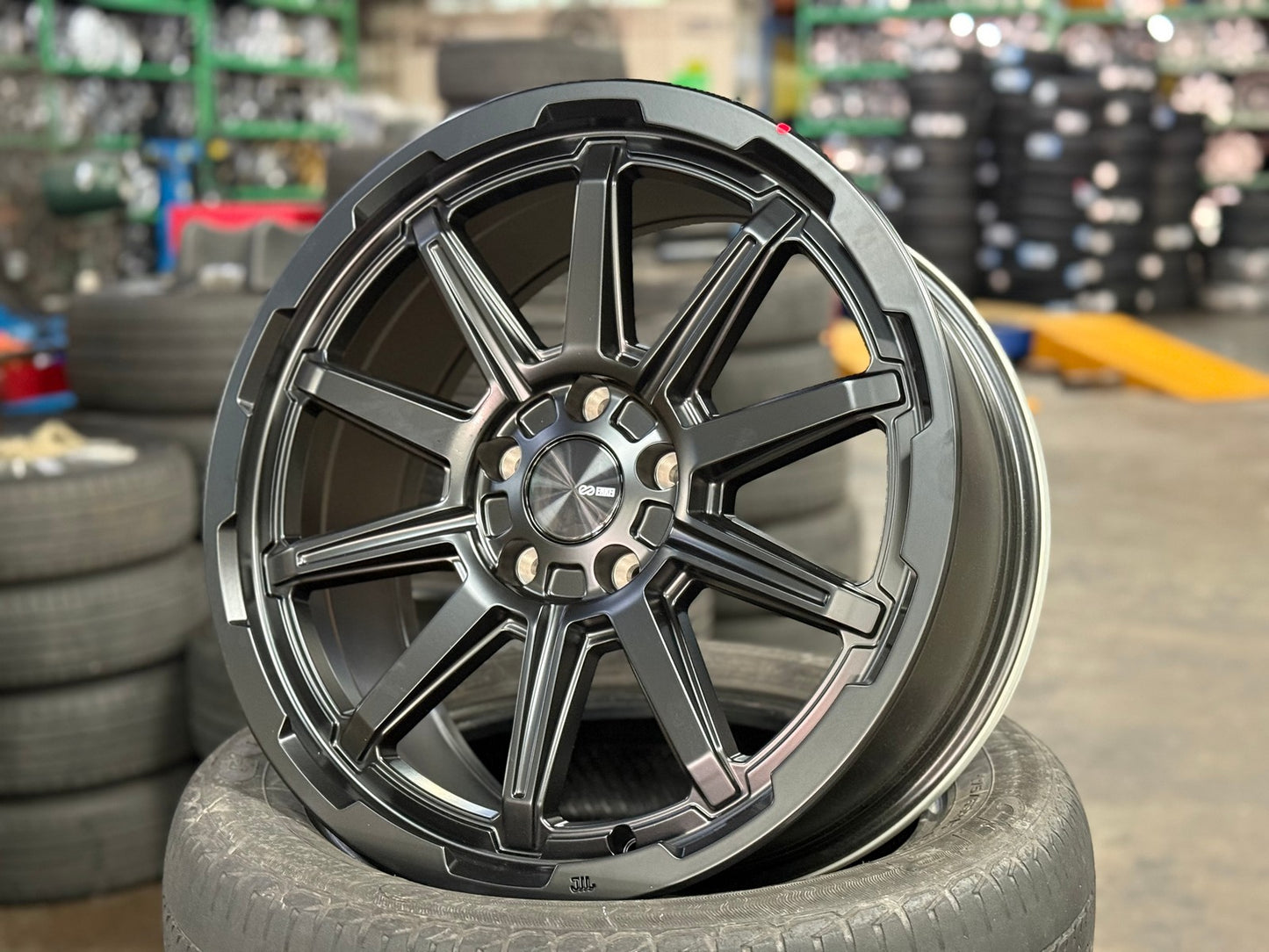 New 18X8 ET35 Enkei Adventurer Rim (4 wheel) Matt Black 5X114.3