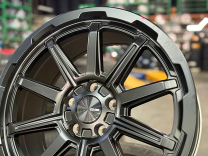 New 18X8 ET35 Enkei Adventurer Rim (4 wheel) Matt Black 5X114.3