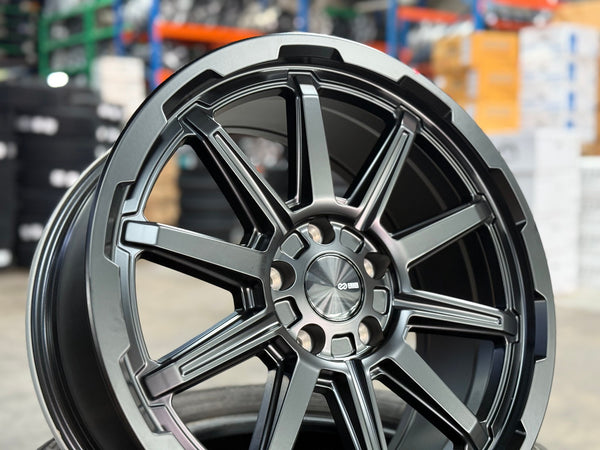 New 18X8 ET35 Enkei Adventurer Rim (4 wheel) Matt Black 5X114.3
