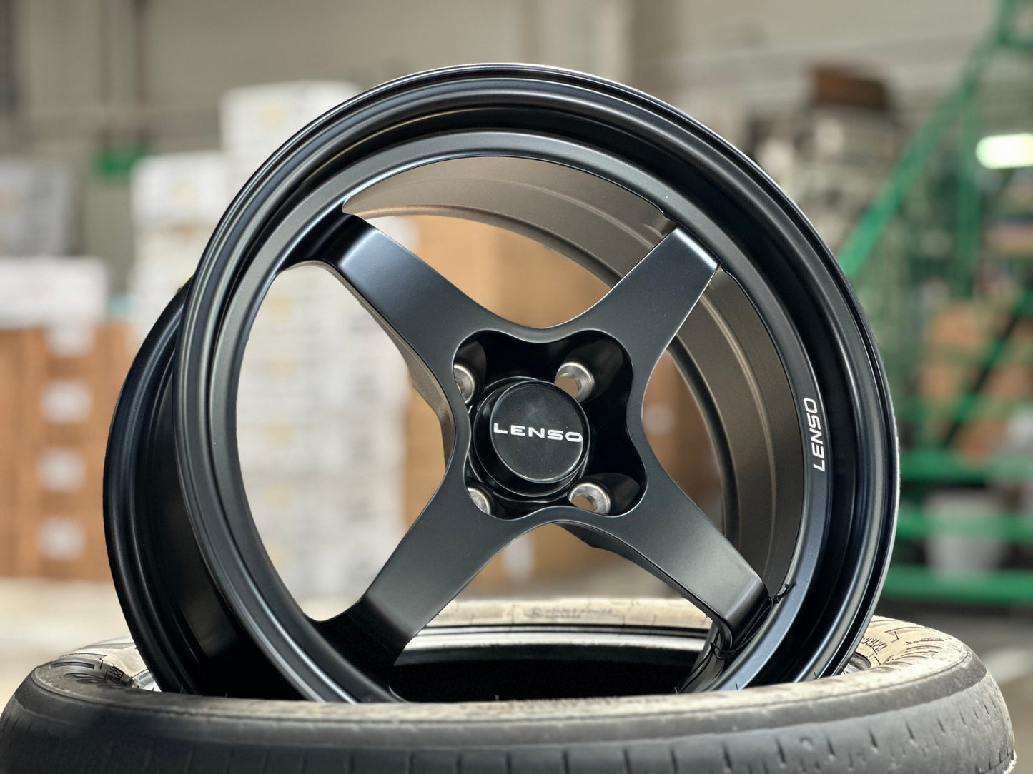 New 15X7 ET35 Lenso Maglite R Rim (4 wheel) Matt Black 4X100