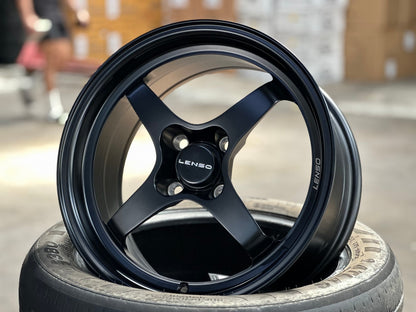 New 15X7 ET35 Lenso Maglite R Rim (4 wheel) Matt Black 4X100