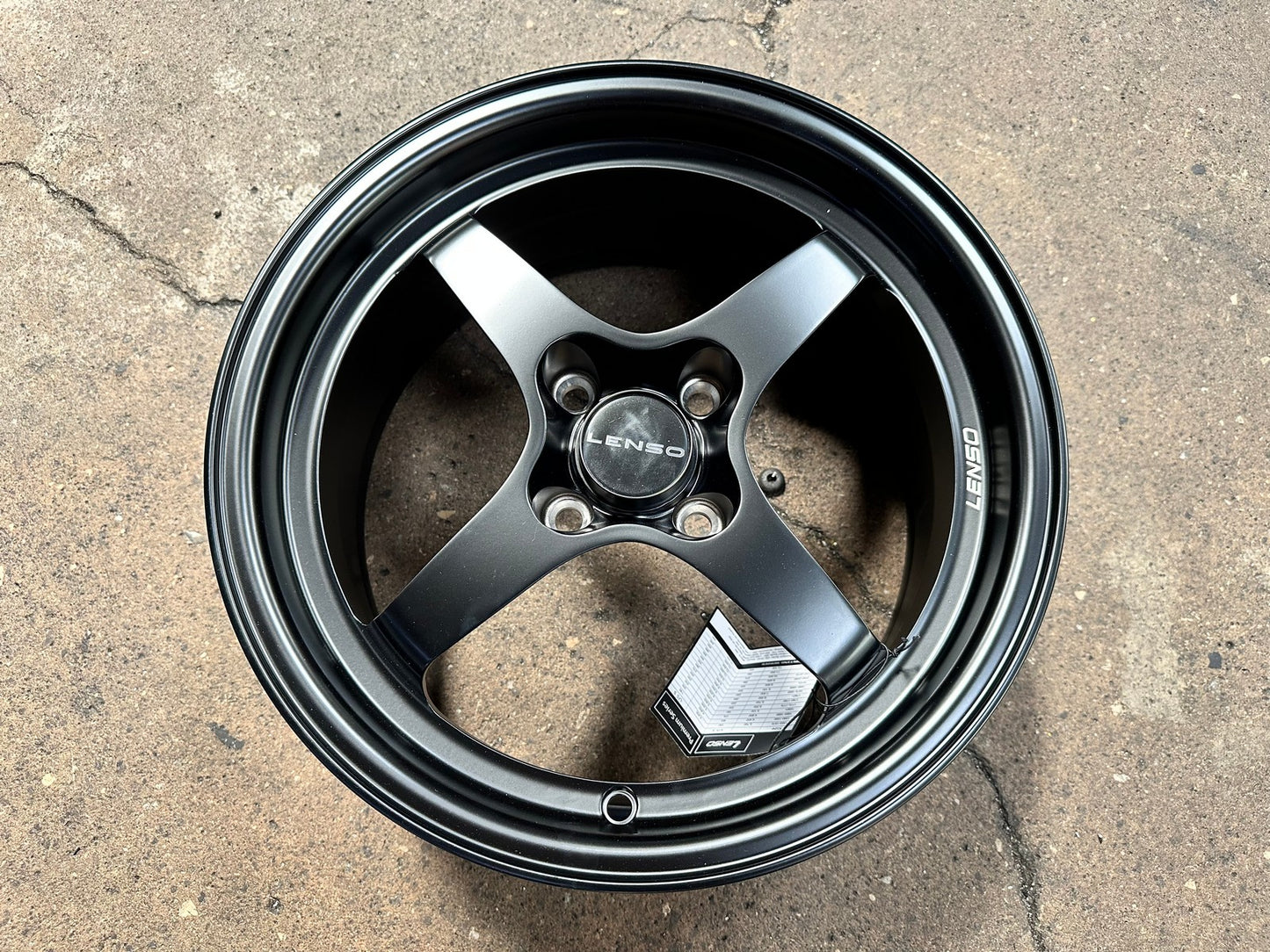 New 15X7 ET35 Lenso Maglite R Rim (4 wheel) Matt Black 4X100