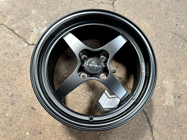 New 15X7 ET35 Lenso Maglite R Rim (4 wheel) Matt Black 4X100