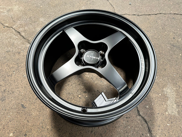 New 15X7 ET35 Lenso Maglite R Rim (4 wheel) Matt Black 4X100