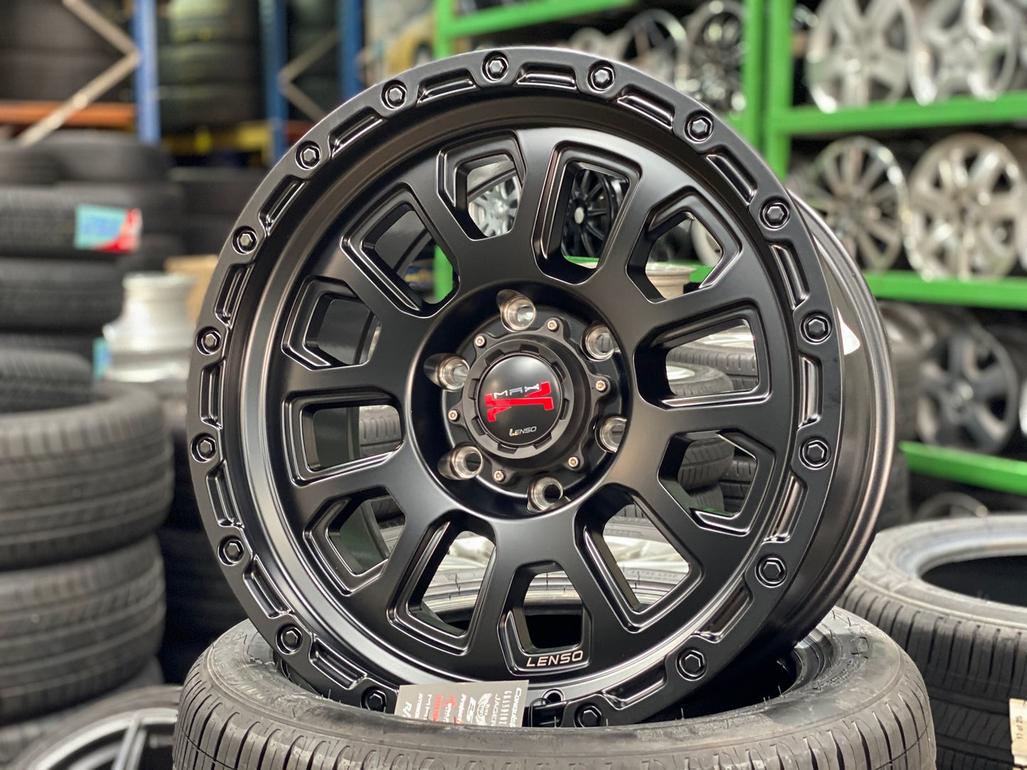 New 16X8.5 ET0 Lenso Maxx Rim (4 wheel) Matt Black 6X139.7