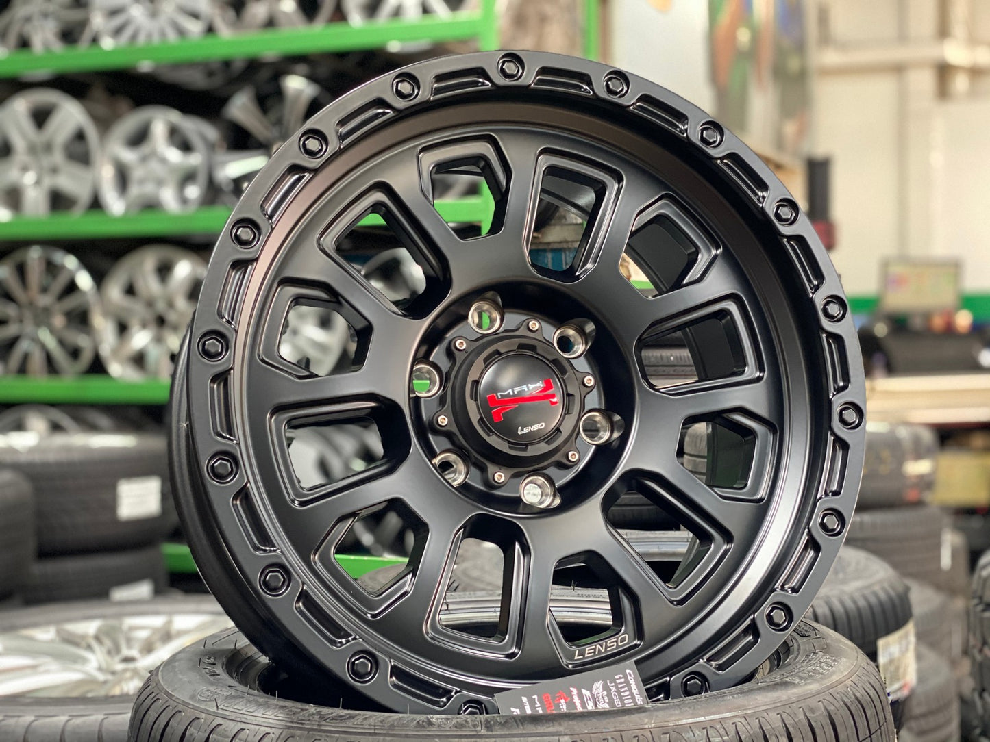 New 16X8.5 ET0 Lenso Maxx Rim (4 wheel) Matt Black 6X139.7