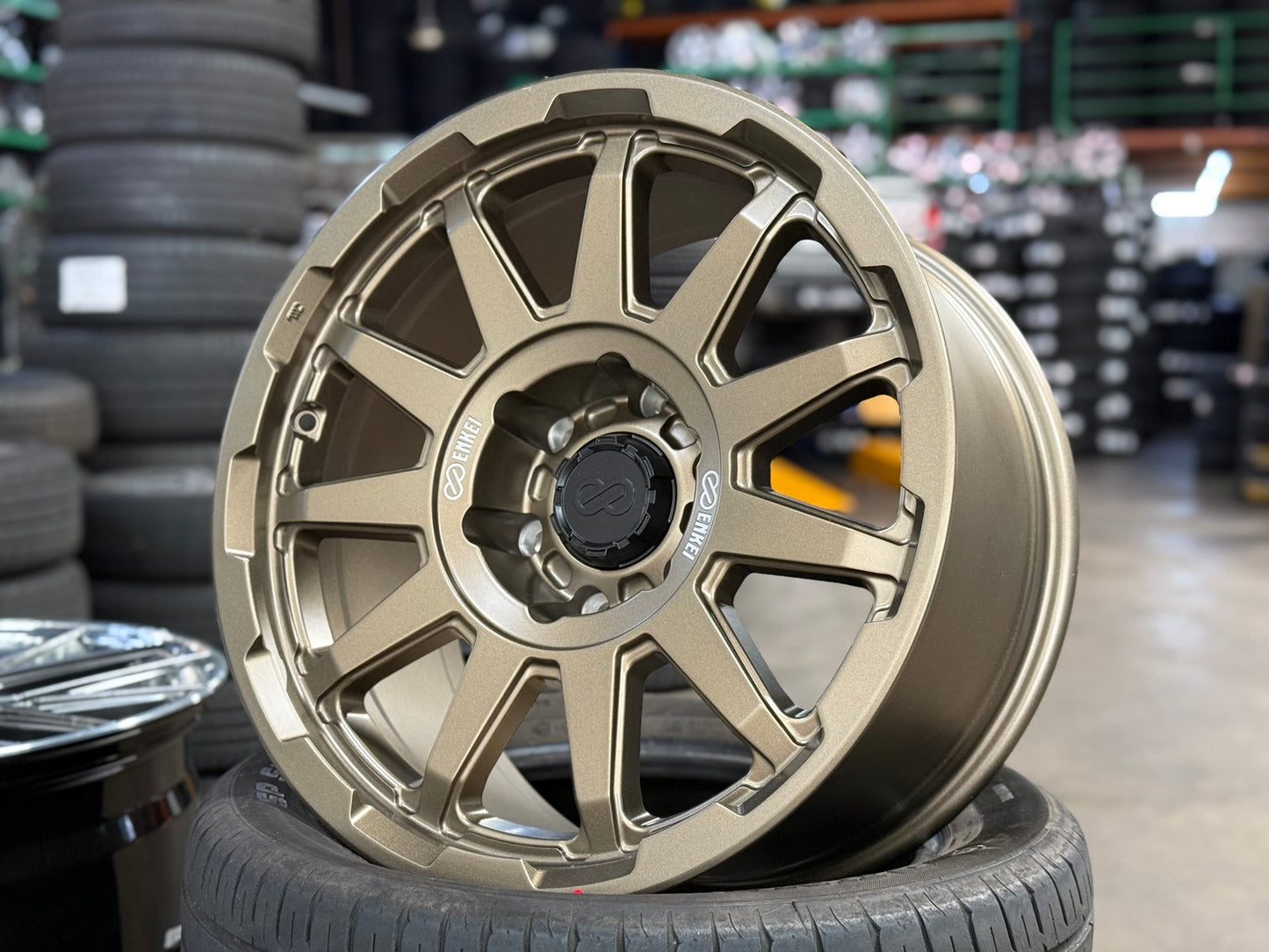 New 18X9 ET0 Enkei Rim (4 wheel) Matt Bronze 6X139.7