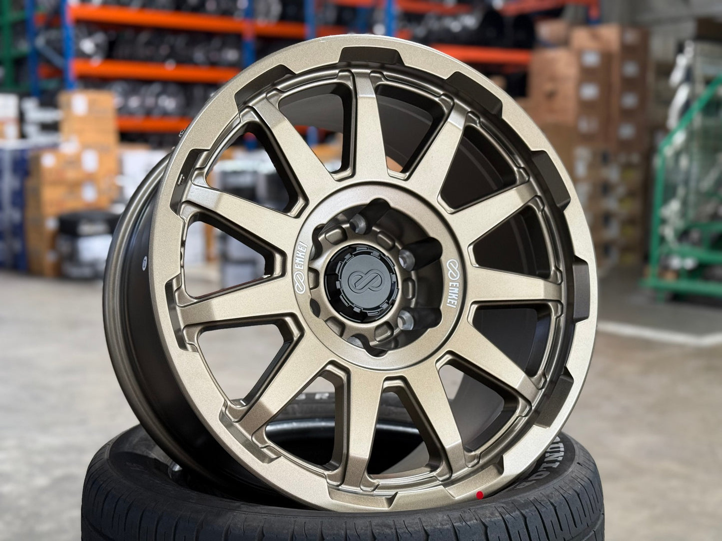 New 18X9 ET0 Enkei Rim (4 wheel) Matt Bronze 6X139.7