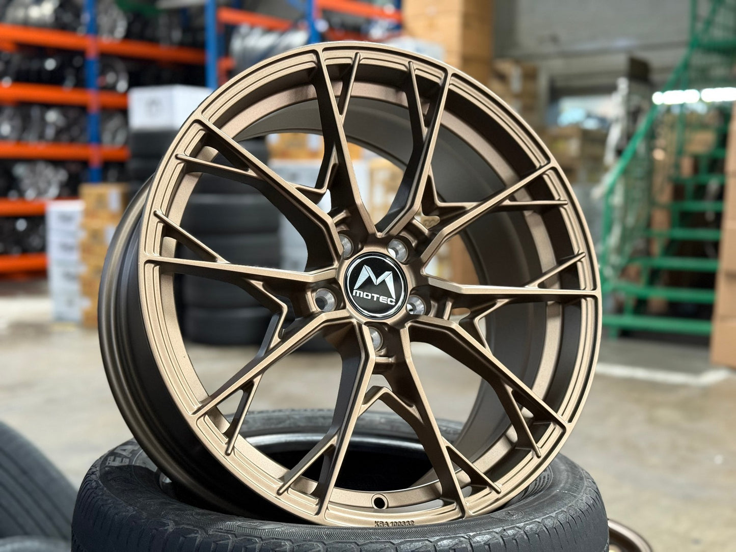 New 19X8.5 ET43 Motec MCR7 Rim (4 wheel) Matt Bronze 5X112