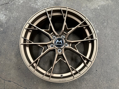 New 19X8.5 ET43 Motec MCR7 Rim (4 wheel) Matt Bronze 5X112