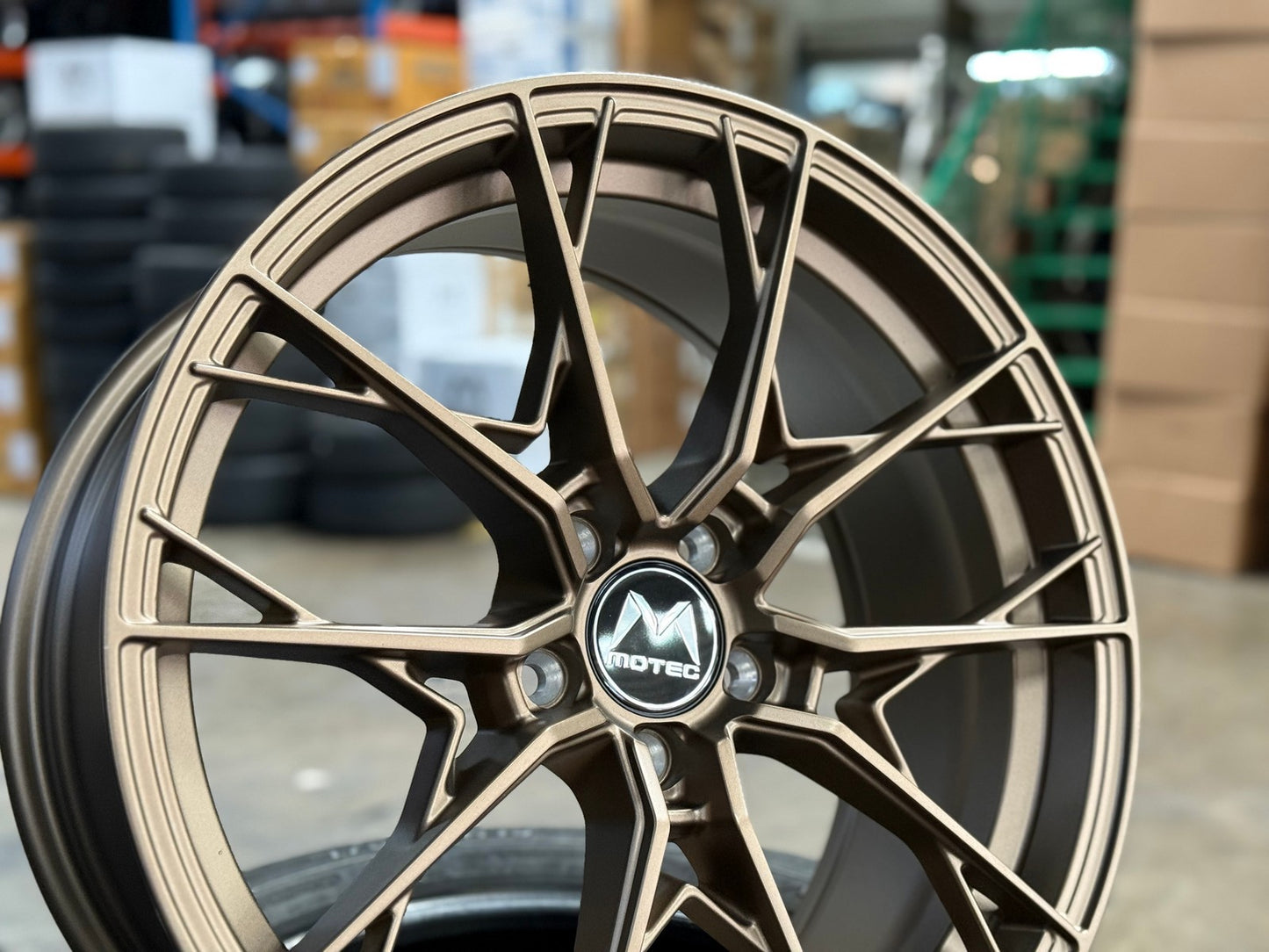 New 19X8.5 ET43 Motec MCR7 Rim (4 wheel) Matt Bronze 5X112