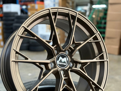 New 19X8.5 ET43 Motec MCR7 Rim (4 wheel) Matt Bronze 5X112