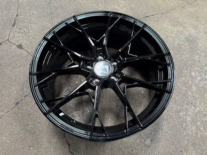 New 19X8.5 ET43 Motec MCR7 Rim (4 wheel) Gloss Black 5X112