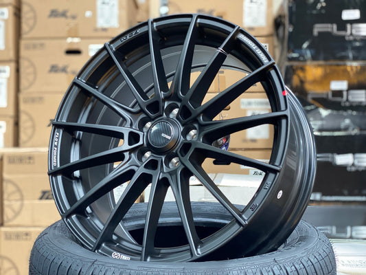 New 17X7.5 ET45 Enkei FC01 Rim (4 wheel) Matt Black 5X100