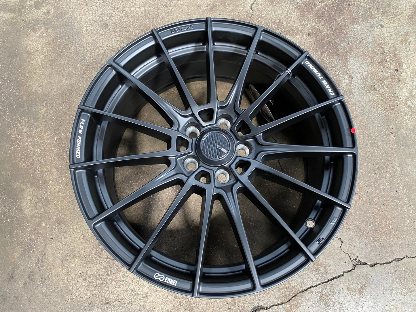New 17X7.5 ET45 Enkei FC01 Rim (4 wheel) Matt Black 5X100