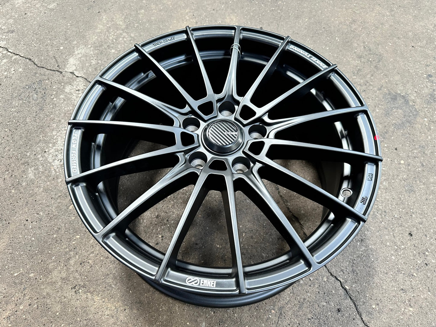 New 17X7.5 ET45 Enkei FC01 Rim (4 wheel) Matt Black 5X114.3