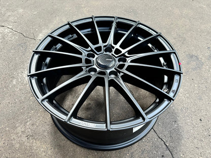 New 17X7.5 ET45 Enkei FC01 Rim (4 wheel) Matt Black 5X114.3