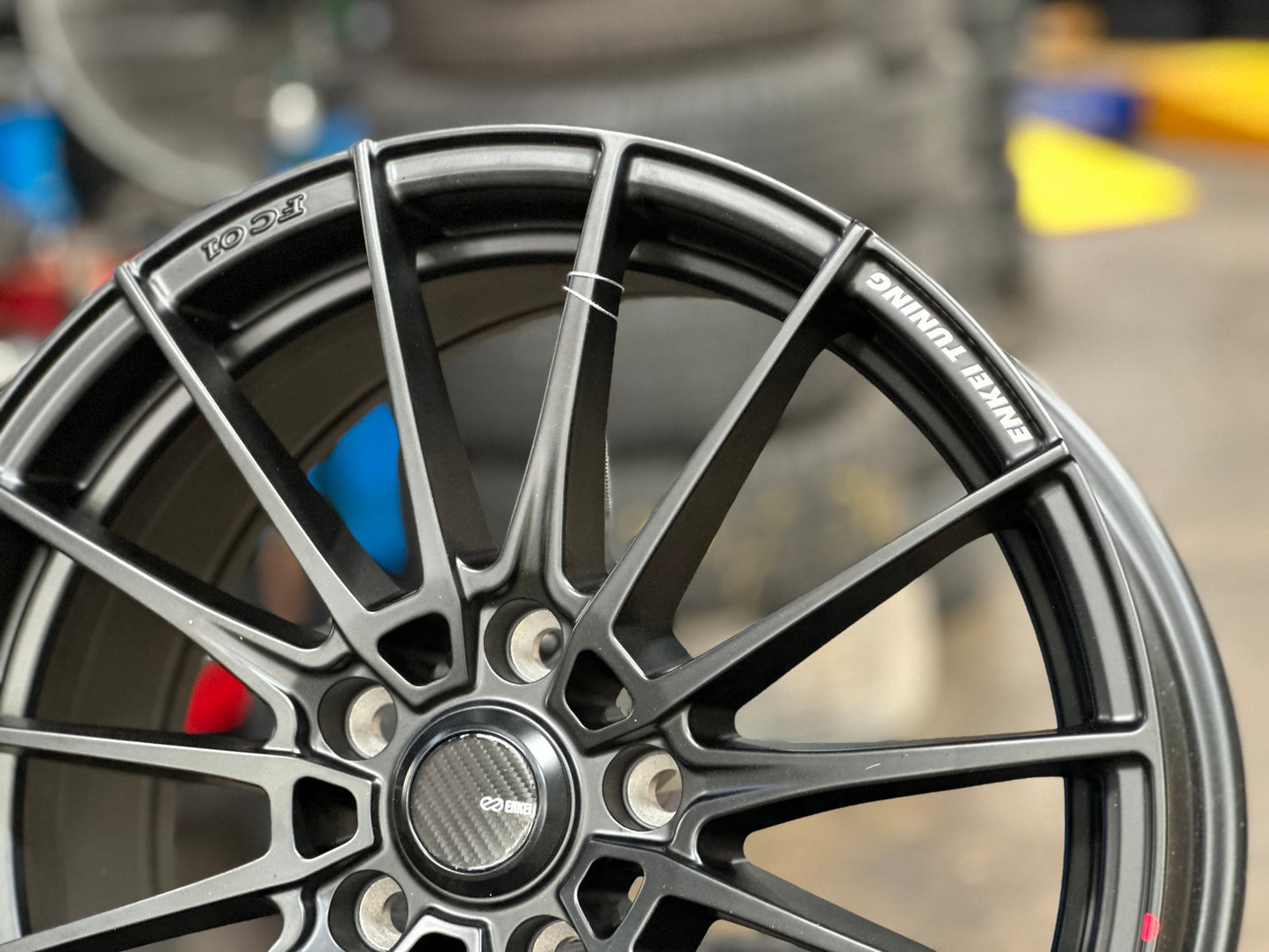 New 17X7.5 ET45 Enkei FC01 Rim (4 wheel) Matt Black 5X114.3