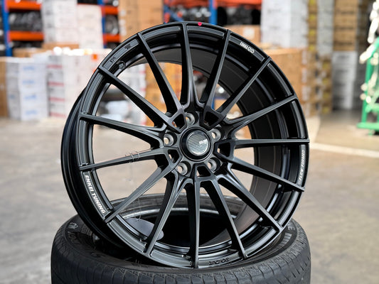 NEW 18X8 ET45 Enkei Tuning FC01 Rim (4 wheel) Flat Black 5X112