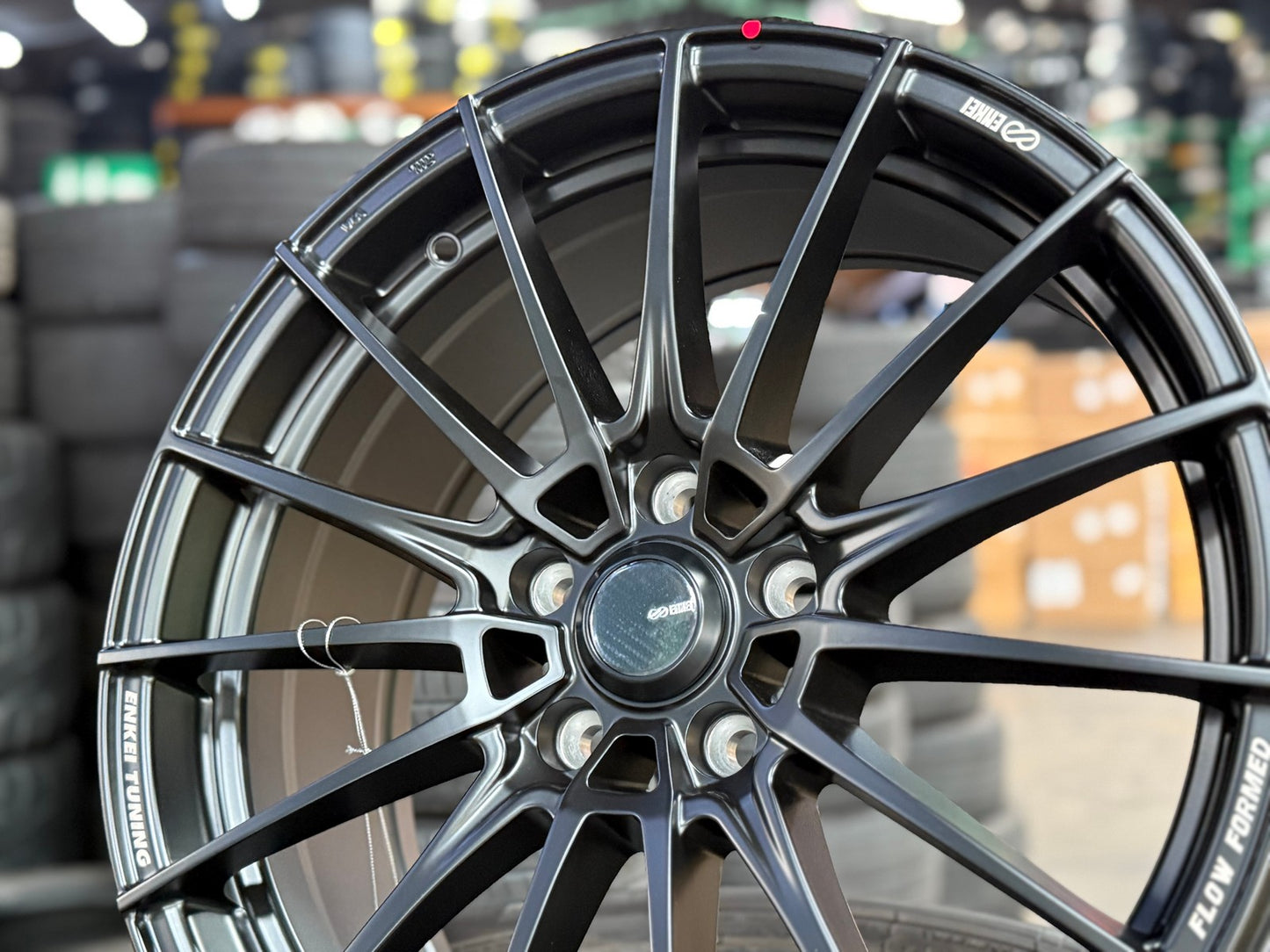 New 18X8 ET45 Enkei FC01 Rim (4 wheel) Matt Black 5X112