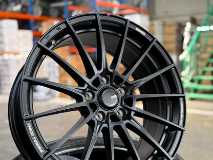 New 18X8 ET45 Enkei FC01 Rim (4 wheel) Matt Black 5X112