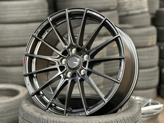 New 18X8 ET45 Enkei FC01 Rim (4 wheel) Matt Black 5X114.3