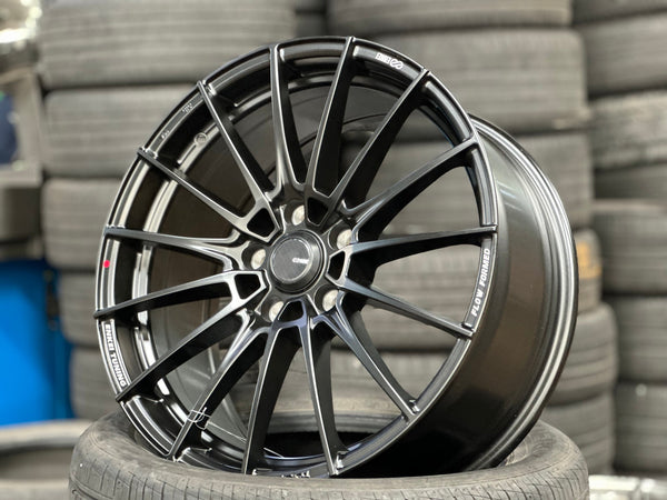 New 18X8 ET45 Enkei FC01 Rim (4 wheel) Matt Black 5X114.3