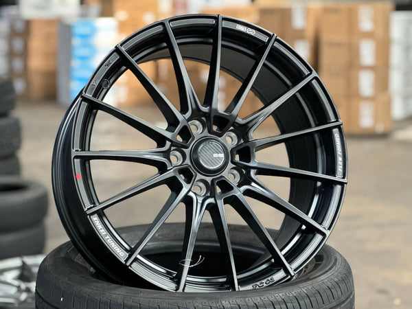 New 18X8 ET45 Enkei FC01 Rim (4 wheel) Matt Black 5X114.3