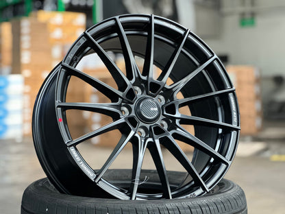 New 18X8 ET45 Enkei FC01 Rim (4 wheel) Matt Black 5X114.3
