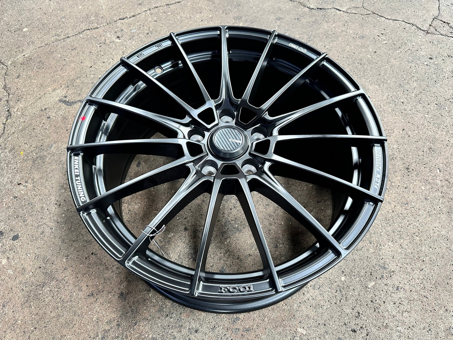 New 18X8 ET45 Enkei FC01 Rim (4 wheel) Matt Black 5X114.3