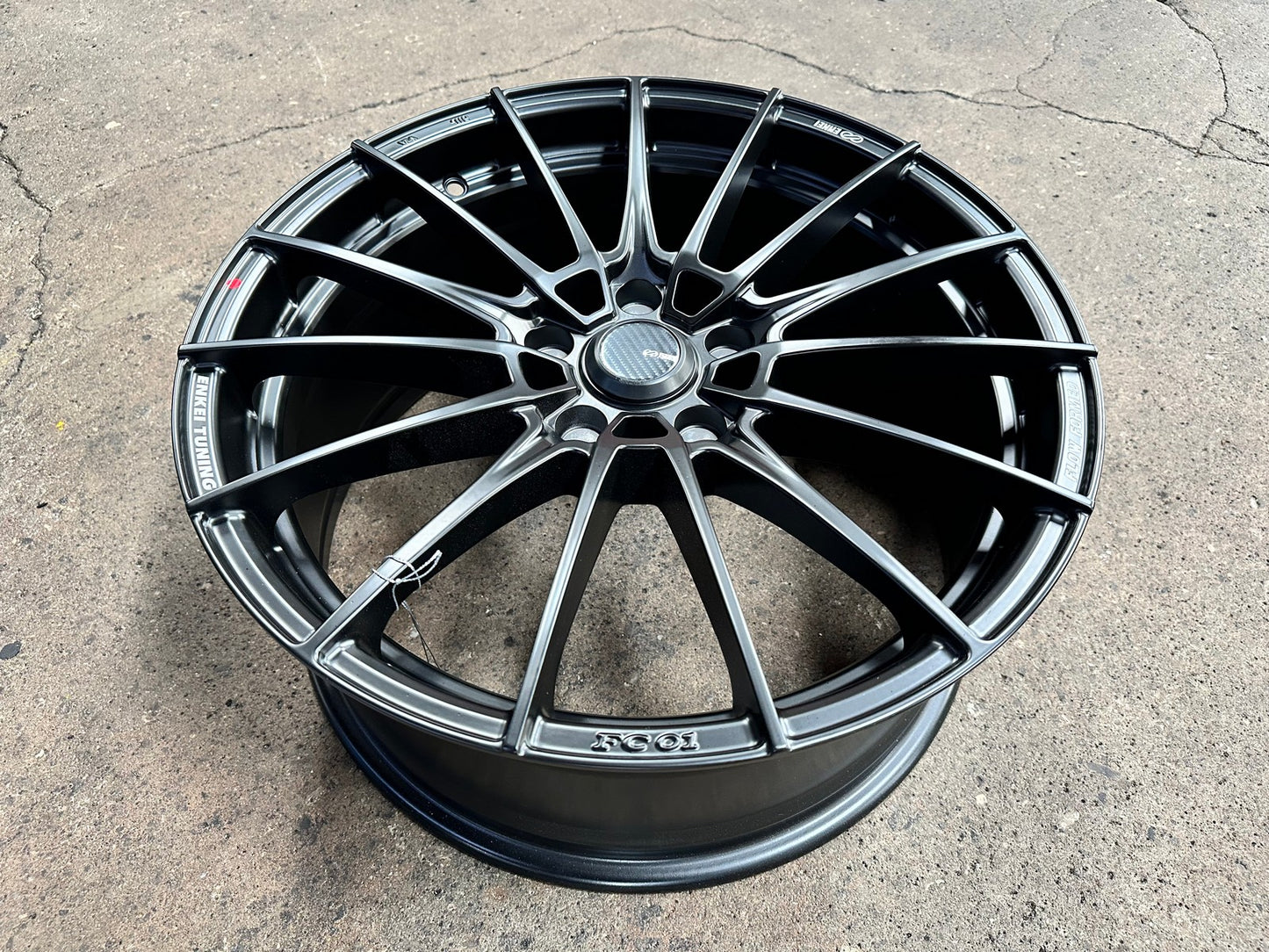 New 18X8 ET45 Enkei FC01 Rim (4 wheel) Matt Black 5X114.3