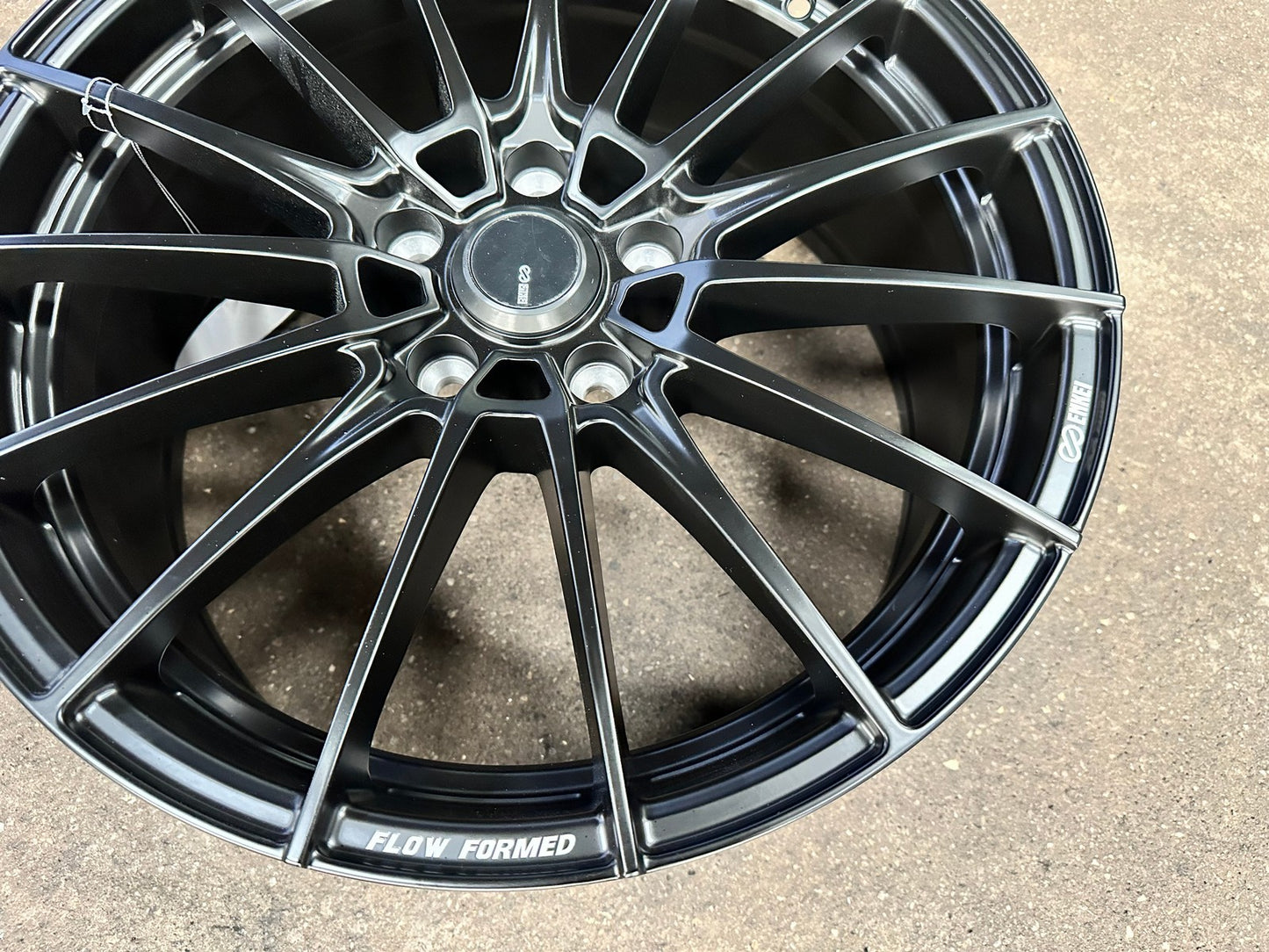 New 18X8 ET45 Enkei FC01 Rim (4 wheel) Matt Black 5X114.3
