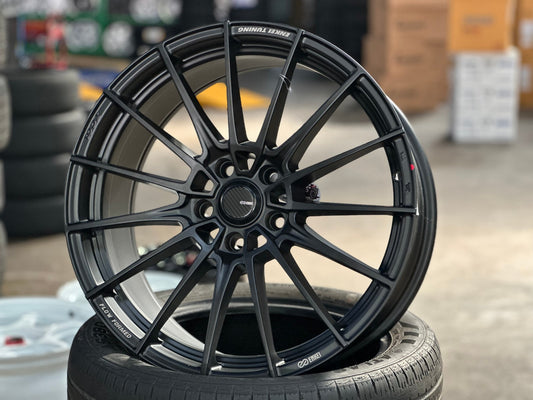 New 19X8.5 ET43 Enkei FC01 Rim (4 wheel) Matt Black 5X114.3