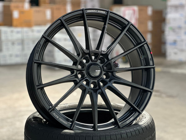 New 19X8.5 ET43 Enkei FC01 Rim (4 wheel) Matt Black 5X114.3