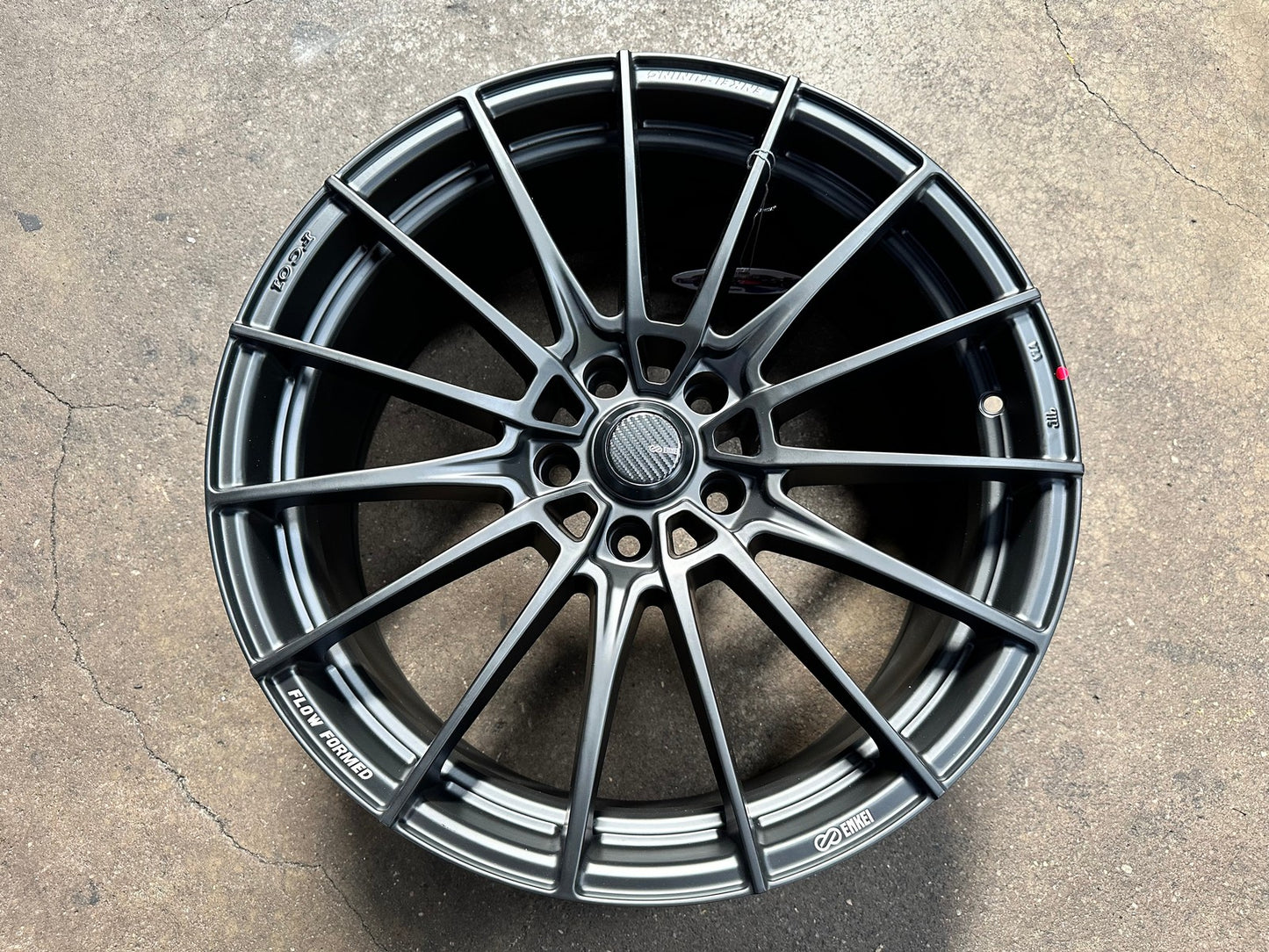 New 19X8.5 ET43 Enkei FC01 Rim (4 wheel) Matt Black 5X114.3