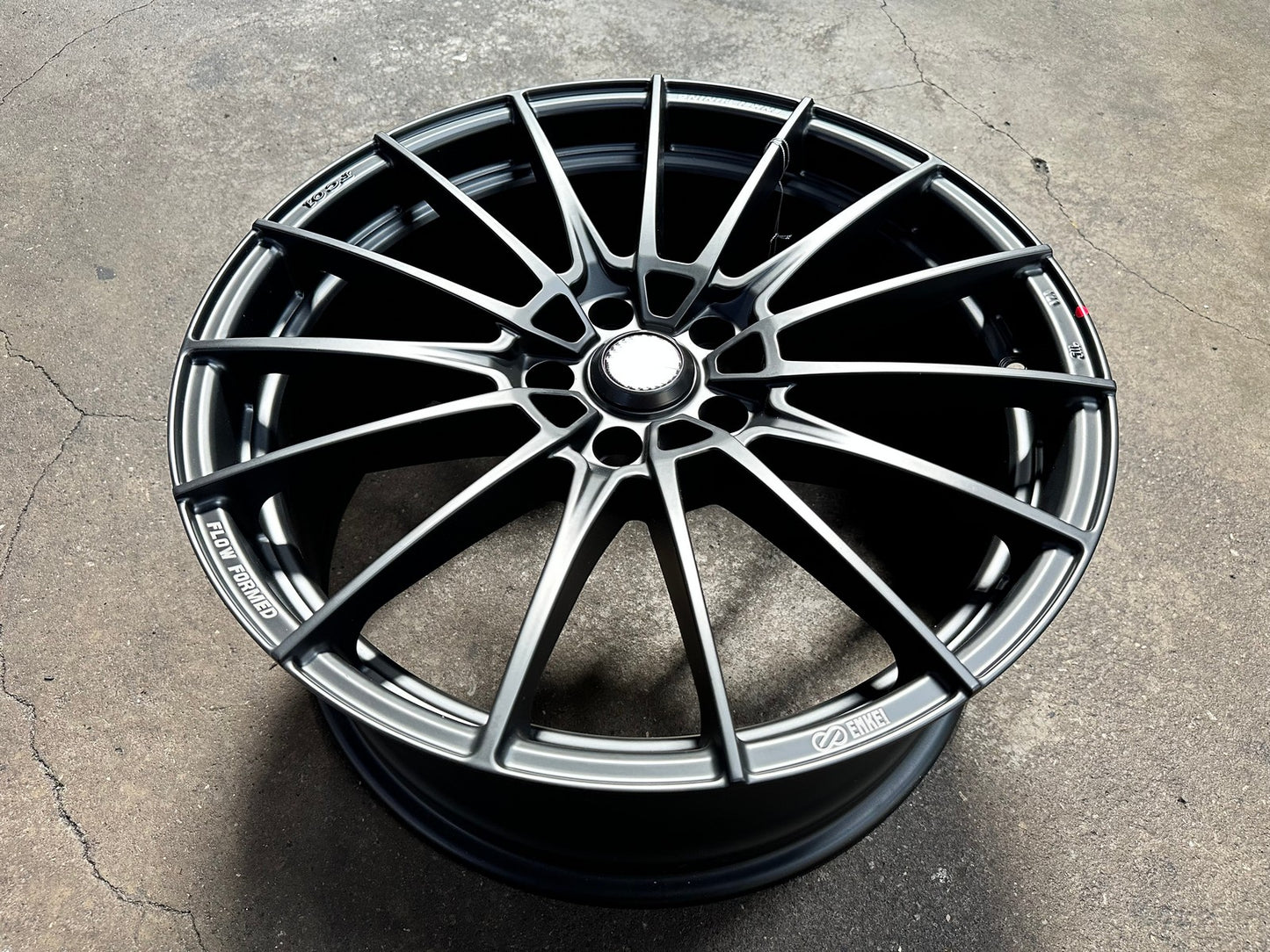 New 19X8.5 ET43 Enkei FC01 Rim (4 wheel) Matt Black 5X114.3
