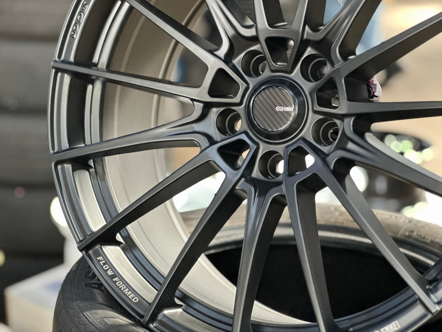 New 19X8.5 ET43 Enkei FC01 Rim (4 wheel) Matt Black 5X114.3