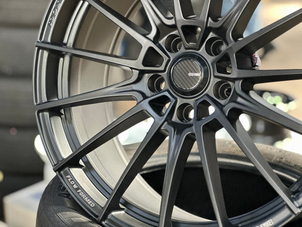 New 19X8.5 ET43 Enkei FC01 Rim (4 wheel) Matt Black 5X114.3