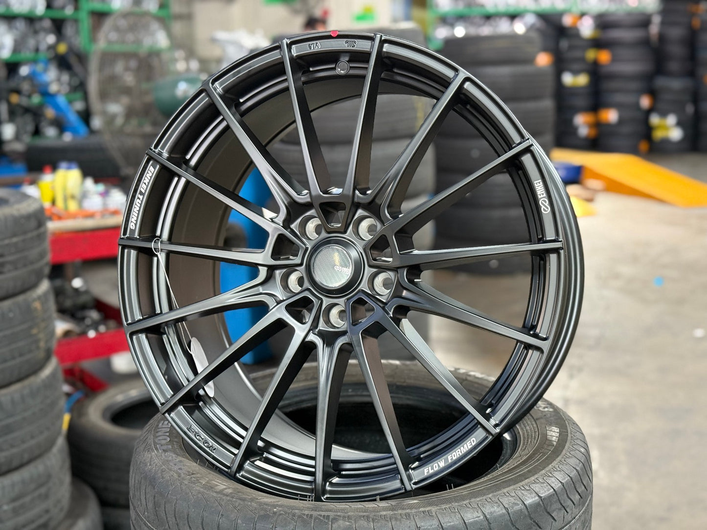 New 19X8.5 ET45 Enkei FC01 Rim (4 wheel) Matt Black 5X112