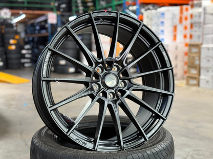 New 19X8.5 ET45 Enkei FC01 Rim (4 wheel) Matt Black 5X112
