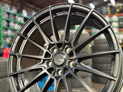 New 19X8.5 ET45 Enkei FC01 Rim (4 wheel) Matt Black 5X112