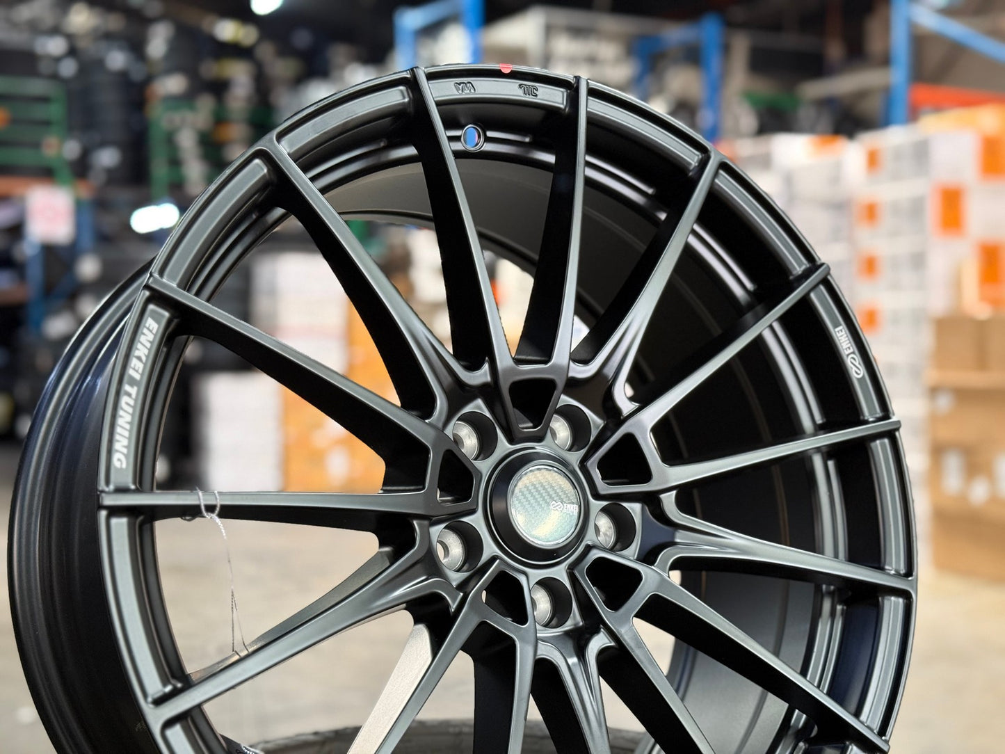 New 19X8.5 ET45 Enkei FC01 Rim (4 wheel) Matt Black 5X112