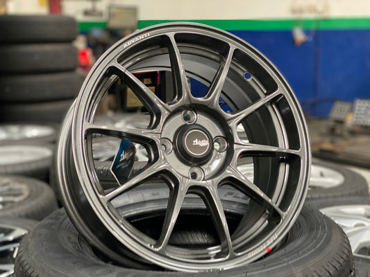 New 15X6.5 ET42 Advanti Aria Rim (4 wheel) Gloss Gunmetal 4X100