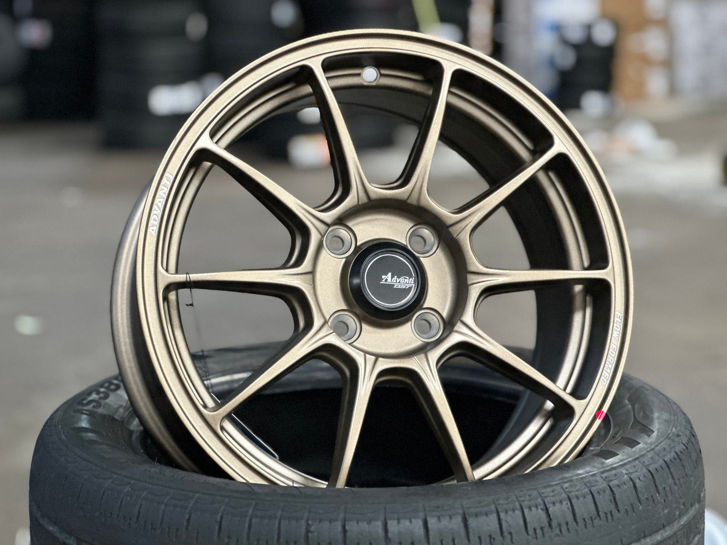 New 15X6.5 ET42 Advanti Aria Rim (4 wheel) Matt Bronze 4X100